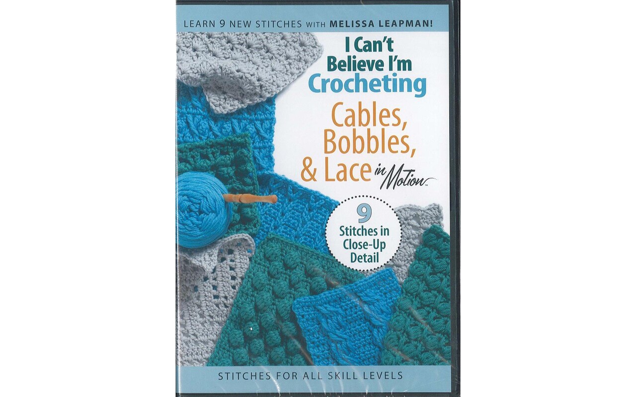 Leisure Arts Can'T Believe I'M Crocheting Cable Dvd, Crochet Dvd, Crochet Pattern Dvd Patterns, Beginners Books For Beginners Adults, Beginner Dvd
